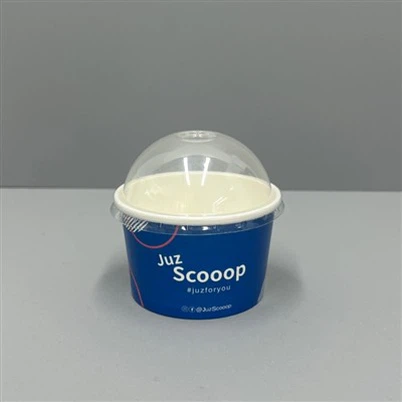 4oz tryckta pappersglasskoppar med lock för fester